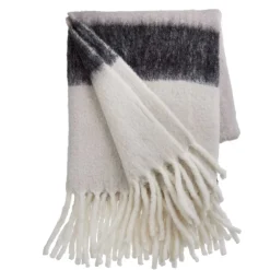 THROW MATHEA MELANGE 130X170CM | STRIPED DOVE GREY