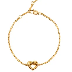 TIED HEART BRACELET FORGYLDT