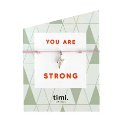 TIMI OF SWEDEN ARMBÅND | YOU ARE STRONG M/PINK SNOR