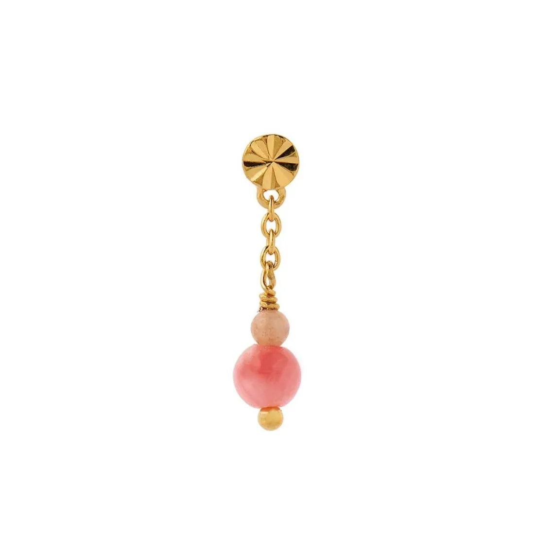 TRES PETIT ETOILE ØRERING M/CORAL - 1 STK. | FORGYLDT
