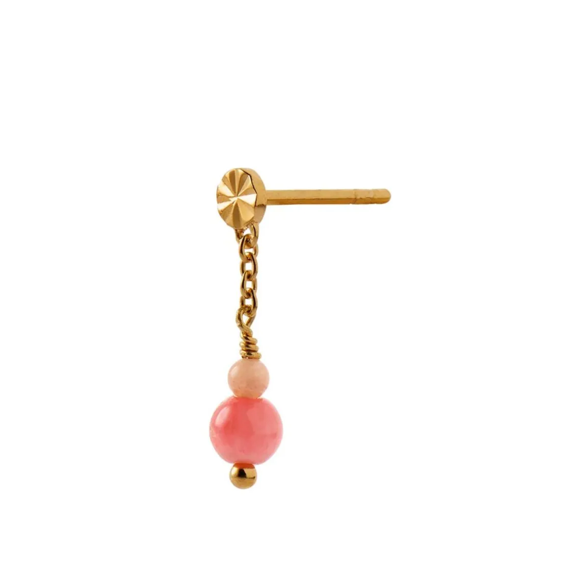 TRES PETIT ETOILE ØRERING M/CORAL - 1 STK. | FORGYLDT