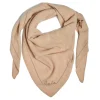 TRIANGLE SOLID LOGO CASHMERE TØRKLÆDE | DUNE BEIGE