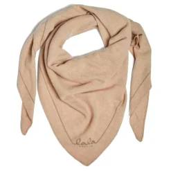 TRIANGLE SOLID LOGO CASHMERE TØRKLÆDE | DUNE BEIGE