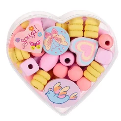 TRÆPERLER I HJERTEÆSKE | GUL