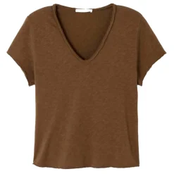 T-SHIRT DROIT MC COL V SONOMA | CHANTAIGNIER