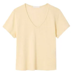 T-SHIRT DROIT MC COL V SONOMA | VANILLE VINTAGE