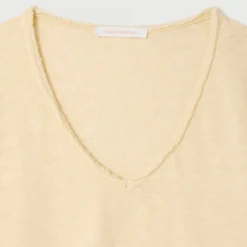 T-SHIRT DROIT MC COL V SONOMA | VANILLE VINTAGE