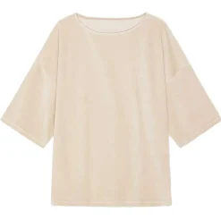TULIP VELVET TOP | PURE BEIGE