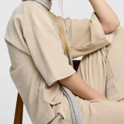 TULIP VELVET TOP | PURE BEIGE