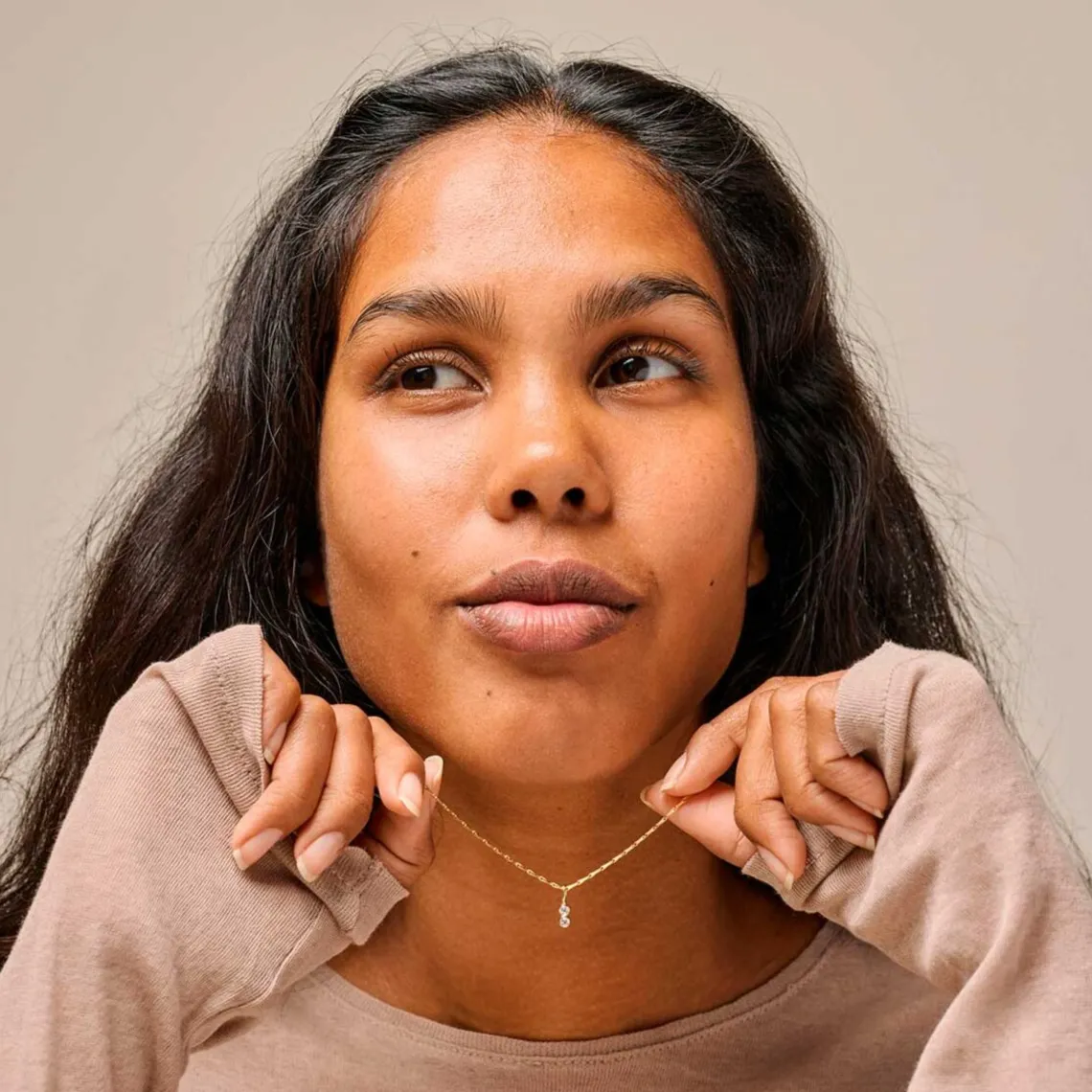 TWIN CZ HALSKÆDE | FORGYLDT