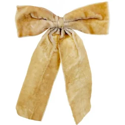 VELOURSLØJFE M/CLIP 18 CM | IVORY