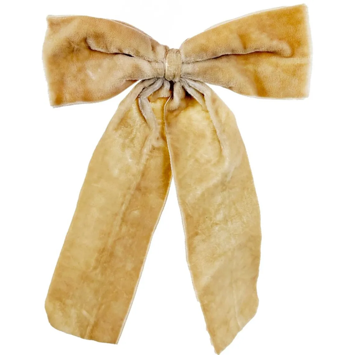 VELOURSLØJFE M/CLIP 18 CM | IVORY