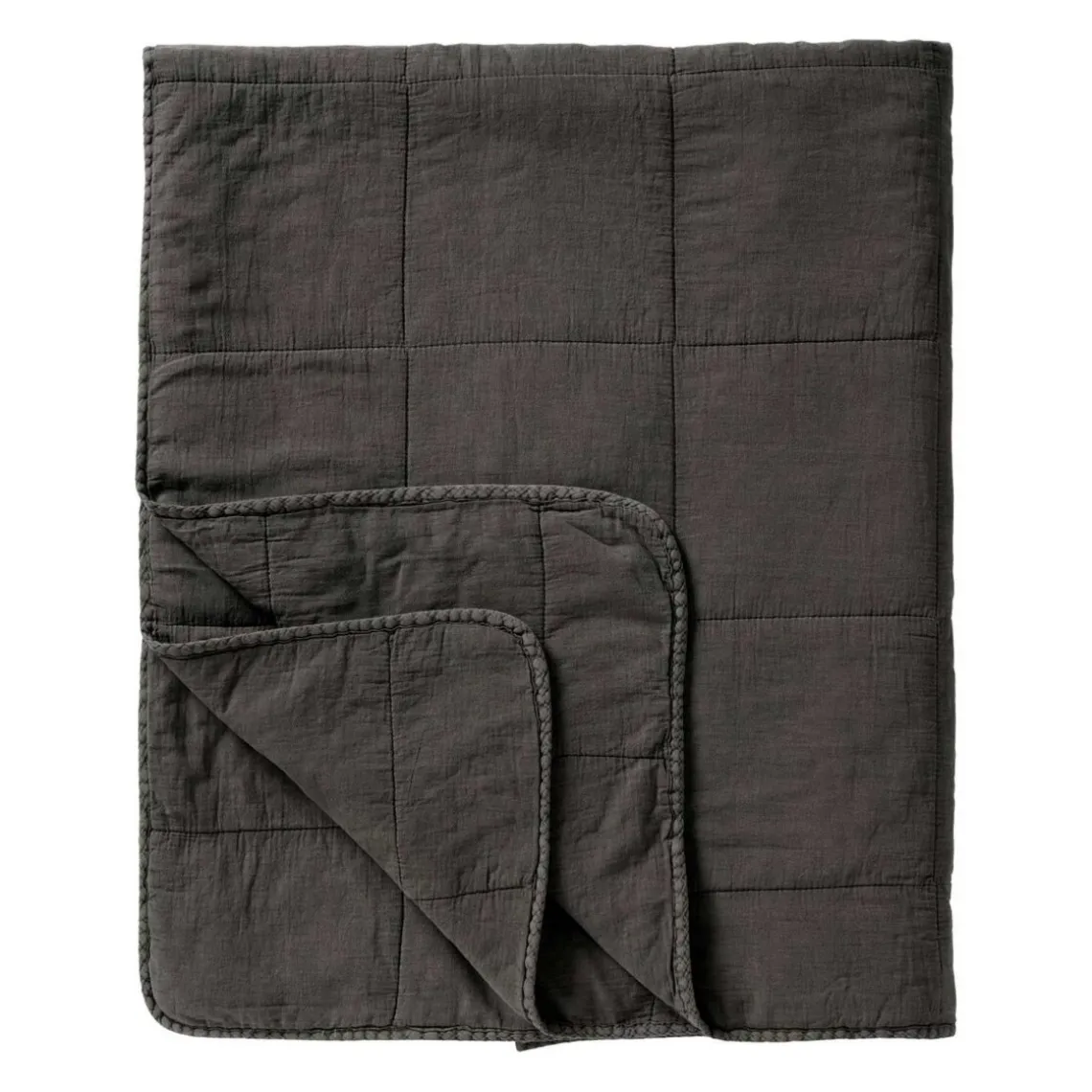 VINTAGE QUILT SENGETÆPPE | THUNDER GREY