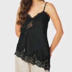 VIOLE LACE TOP | BLACK