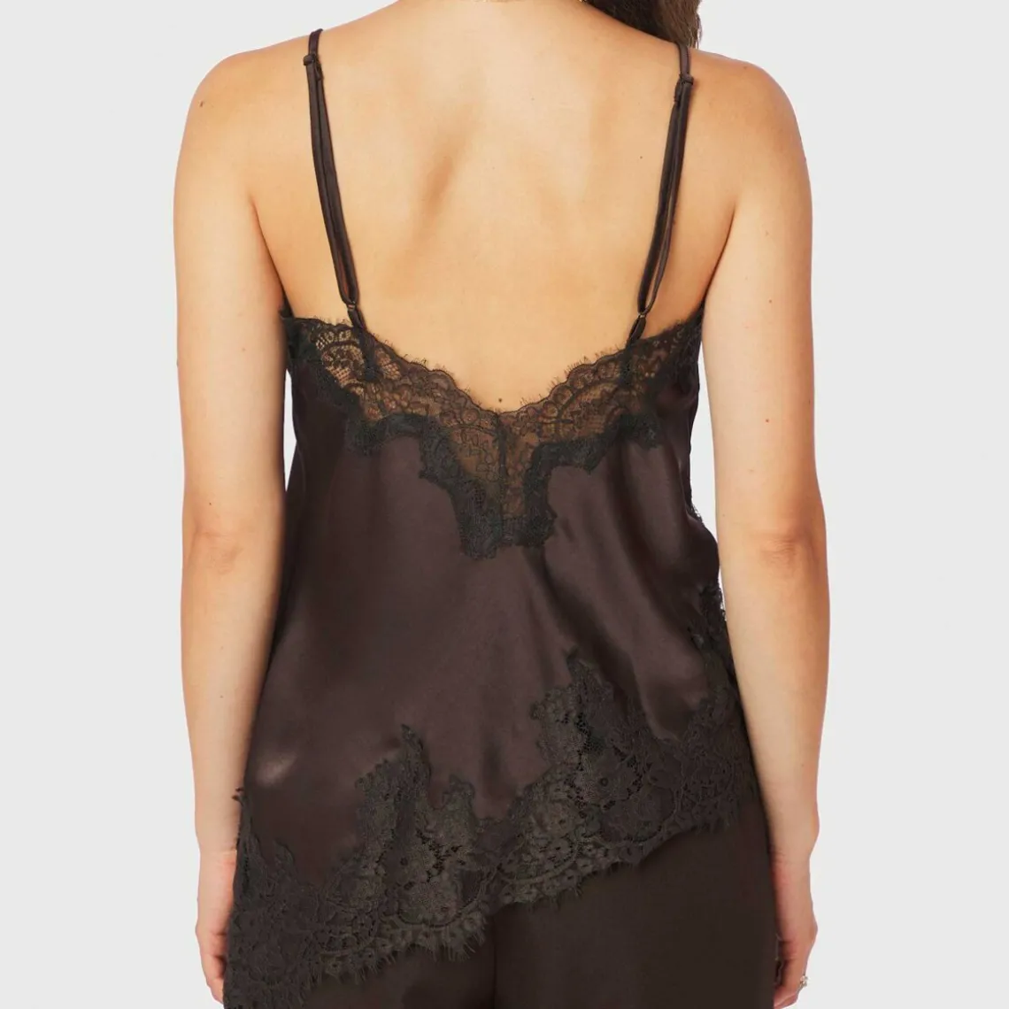 VIOLE LACE TOP | DARK BROWN