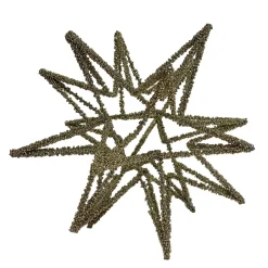 WIRE 3D STAR SILVER BEADED 27