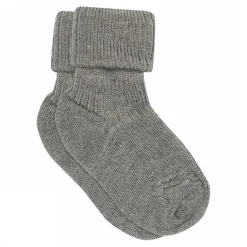 WOOL RIB BABY SOCKS | GRÅ MELANGE