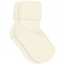 WOOL RIB BABY SOCKS | SNOW WHITE