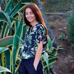 ZENNIA BLOUSE | BLACK FLOWER